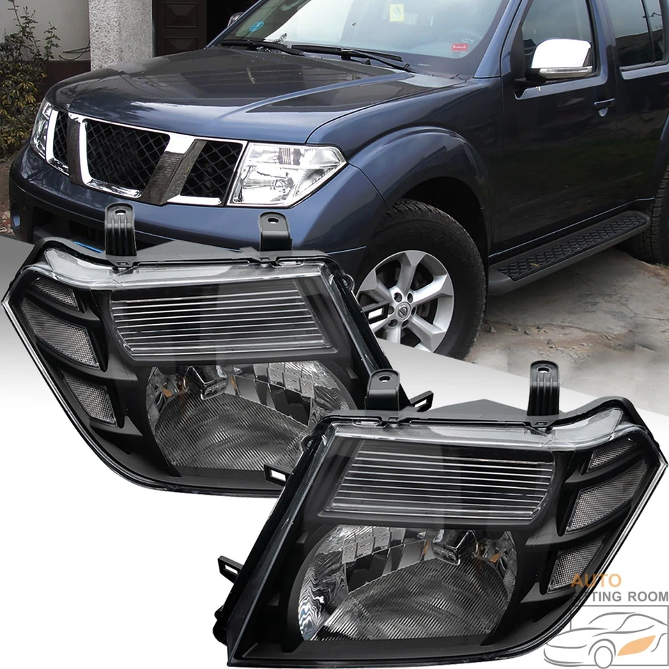 Headlights Assembly For Nissan pathfinder 2008-2012 Black Housing Headlamp L&H - Image 1 of 4