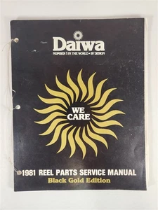 Daiwa 1981 Reel Parts Service Manual ~ Black Gold Edition ~ Vintage Fishing - Picture 1 of 13