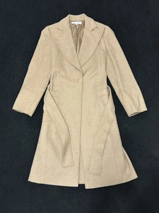 Carolina Herrera New York Womens Wool Trench Coat Long Jacket Belted Designer 10 - Picture 1 of 12