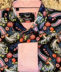 Camisa MIZUMI COUTURE Para Hombre Multicolor Paisley Calce Moderno Abotonada L/S Talla S - Imagen 1 de 4