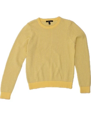 Suéter Jersey GANT Para Mujer Cuello Redondo Reino Unido 14 Mediano Amarillo Cuadros Algodón CD06 Foto 1 de 3