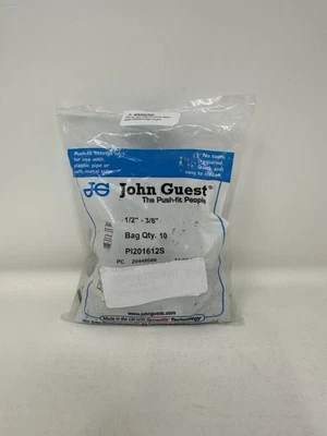 10 Count John Guest 1/2" x 3/8" Reducing Elbows  PI201612S - Image 1 of 2