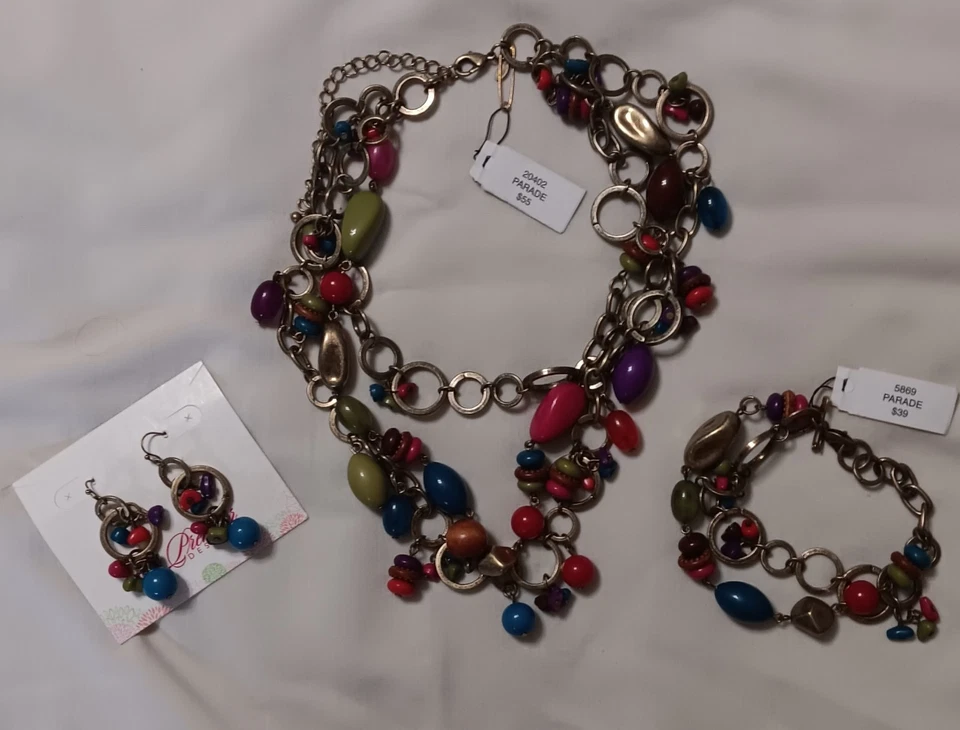 Juego de collar, pulsera y pendientes vintage Premier Designs Foto 1 de 1