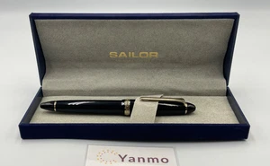 Penna stilografica SAILOR mai usata fondata nel 1911 14K HM pennino con scatola made in Japan rara - Foto 1 di 23