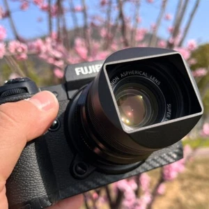 Metal Square Lens Hood fit for Fujifilm XF35mm F2 R WR, XF23mmF2 R WR With Cap - Imagen 1 de 8