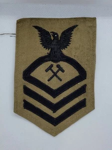 Segunda Guerra Mundial Marina de los Estados Unidos Shipfitter CPO Chief Caqui (fechado 1943) - Imagen 1 de 3