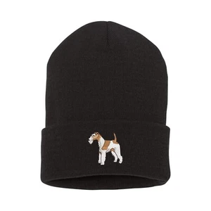 Fox terrier perro gorro bordado sombrero, Fox terrier perro gorro sombrero de invierno - Imagen 1 de 2
