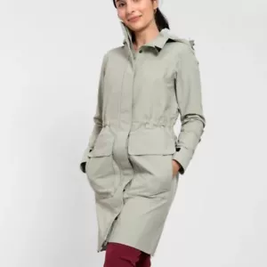 Alder Rain or Shine Women's Waterproof Raincoat Sage Green Hooded Jacket Size S - Picture 1 of 14