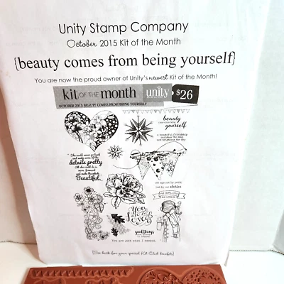 Unity Stamp Company Kit of Month Rubber Set October 2015 {beauty yourself} NEW - Image 1 of 4