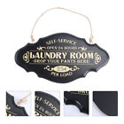 laundry wall plaques Vintage Wooden Laundry Room Dry Cleaning Shop Hanging Tag