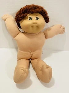 Vintage OK Cabbage Patch Kids REDDISH BROWN AUBURN HAIR Boy Doll Dimple NUDE EC - Picture 1 of 14