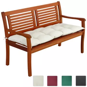 Coussin de banc avec attaches Intérieur Extérieur Banquette Jardin 110x45x8cm - Photo 1/11