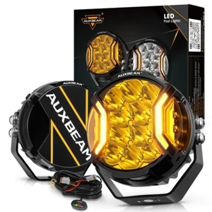 Auxbeam Amber Side Shooter Fog Light Pods 5"in Auxiliary Offroad Light&DRL+Cover - Bild 1 von 12