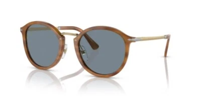 Óculos de sol unissex Persol 0PO3309S 960/56 listrado marrom/azul claro - Imagem 1 de 4