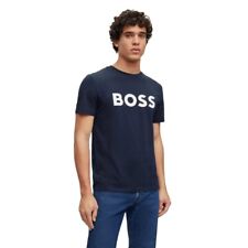 Camiseta para hombre Hugo Boss manga corta informal cuello redondo jefe estampado con logotipo