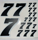 Boîte RC vinyle mat noir/blanc contour/ombre #7's numéros de course L3