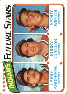 1980 Topps Cleveland Baseball Card #665 Andersen/Cuellar RC/Sandy Wihtol- VG
