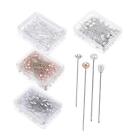 400 Pcs Bouquet Pins Flower Pin, 4 Styles Pearl Head Pins Crystal Head Mixed