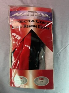 HATCH - Specialist WATER RESCUE GLOVES - Red & Black Size SM Small - Picture 1 of 4