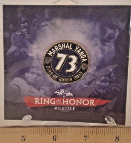 Baltimore Ravens 2022 Marshal Yanda "RING OF HONOR" Commemorative lapel pin NEW Cover