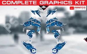 YAMAHA YFZ 450R 2014-2025 2015 2016 2017 2018 2019 complete graphics kit 21 mil - Picture 1 of 9