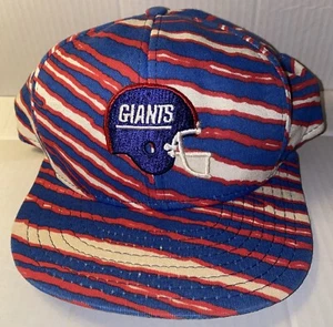 De colección New York GIANTS Zubaz NFL Snapback Gorra Sombrero Estampado Cebra De Colección Usado - Imagen 1 de 4