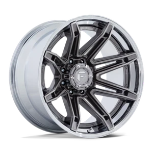 22 Inch Chrome Gray Wheel Chevy GMC Truck 2500 3500 8x180 Lug Fuel Brawl 22x10" - Picture 1 of 1