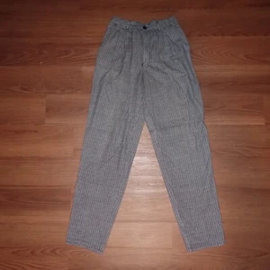 Vintage 80s Motto Red Dot Trousers Grey High Waist Tapered - Picture 1 of 10