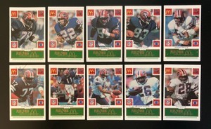1986 Buffalo Bills McDonalds 9 Autographed Card Lot -  Andre Reed & More