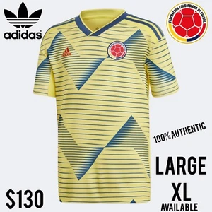 NEW LARGE XL Adidas 2019 Colombia Home Authentic Soccer Jersey DN6620 james - Picture 1 of 8