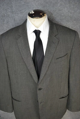 Armani Collezioni Sport Coat Italy Blazer Men 48 Brown Wool Jacket 2-Button Gray - Image 1 of 4