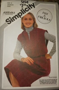 Vintage 1981 Simplicity sewing pattern 6194, Tunic Style Dress - Picture 1 of 1