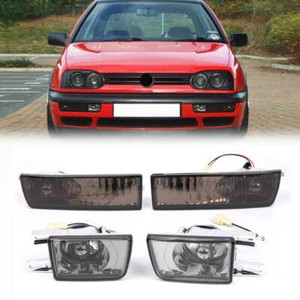 2Pcs Front smoked Fog Light Lamp Signal Lights for VW for Golf MK3 1993-1998 AP - Picture 1 of 8