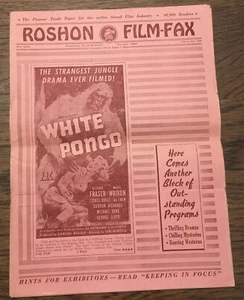 Rare Film Trade Booklet “Roshon Film-Fax” January 1947 Horror Western Ads & News - Picture 1 of 14