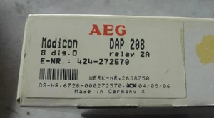 AEG MODICON DAP208 6728-042.272570 DISCRETE OUTPUT RELAY MODULE *NEW IN BOX* - Picture 1 of 2
