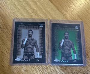 2025 Topps Chrome WWE Cactus Jack CM PUNK Famed Phantoms /99 Green + SP - Picture 1 of 3