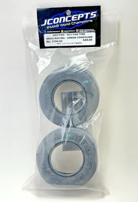 JConcepts 3194-02 Hotties SCT Front/Rear Drag Tire Green Compound Traxxas New - Image 1 of 4