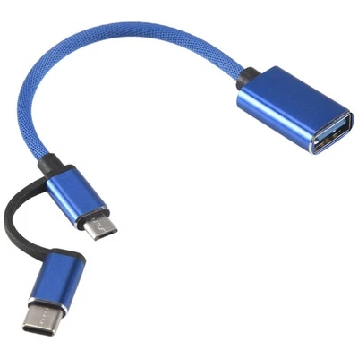 2 Im 1 USB 3.0 OTG Adapter Kabel Typ-C Micro-USB zu USB 3.0 Schnittstellen 5356 - Bild 1 von 4