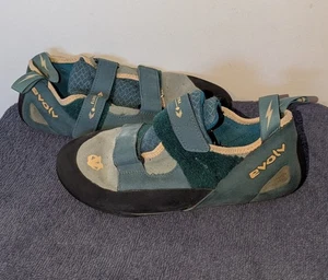 Evolv Elektra Rock Climbing Shoes Womens Size 10 Jade SeaPine Suede - Picture 1 of 12