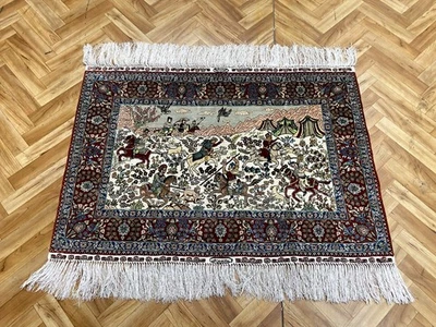 Oriental carpet carpet silk carpet Hereke 93 x 65 picture carpet luxury pure - Image 1 of 4