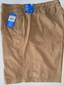 HURLEY Cord Kordelzug Shorts Herren XXL Pull-On Regular Fit hellbraun NEU - Bild 1 von 6