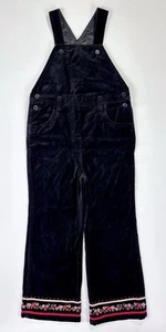 Vintage Gymboree 2003 HOLIDAY MAGIC Size 6 Girls Black Velour Overalls VGUC XMAS - Picture 1 of 5