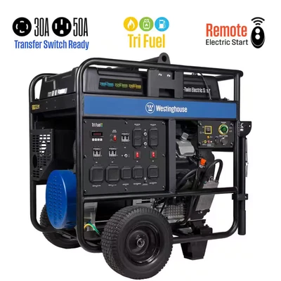 WESTINGHOUSE OUTDOOR POWER EQUIPMENT Westinghouse 28,000-W Portable Tri Fuel Gas Generator w/ Remote Start, CO Sensor