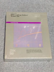 Vtg 1986 ~ IBM Graphing Assistant 5.25" 3.5" PC Software ~ Sealed New Old Stock - Picture 1 of 2