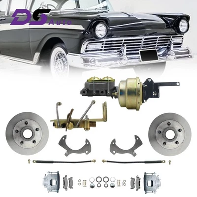 1957-1972 Ford Full Size & Galaxie Front Power Disc Brake Conversion Kit W/Valve - Image 1 of 4