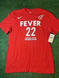 Caitlin Clark #22 Indiana Fever Nike Rebel Edition WNBA T-Shirt Red Medium NWT - Picture 1 of 7