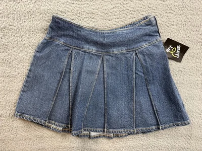 Art Class Skirt Girls Large 10/12 Blue Denim Pleated Jean Mini Skater Style - Image 1 of 4