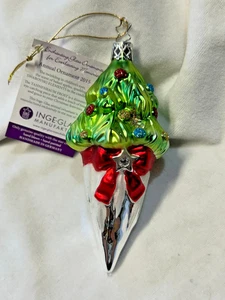 Inge-Glas Alemania 2015 Tannenbaum árbol de escarcha adorno de vidrio soplado - Imagen 1 de 5