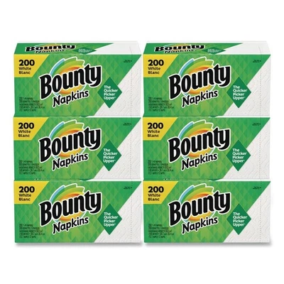 Bounty 96595 12-1/10 in. x 12 in. 1-Ply Quilted Napkins - White (8/Carton) New - Image 1 of 4