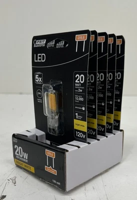 Feit Electric 20 vatios (3000K) T4 GY8.6 base bi-pin bombilla LED (paquete de 5) Foto 1 de 2